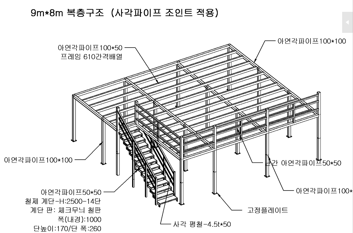 9*8 복층 용 각파이프모듈2025